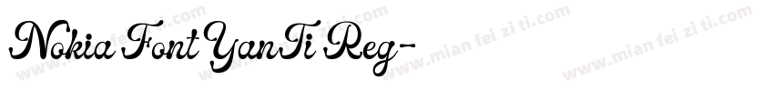 Nokia Font YanTi Reg字体转换